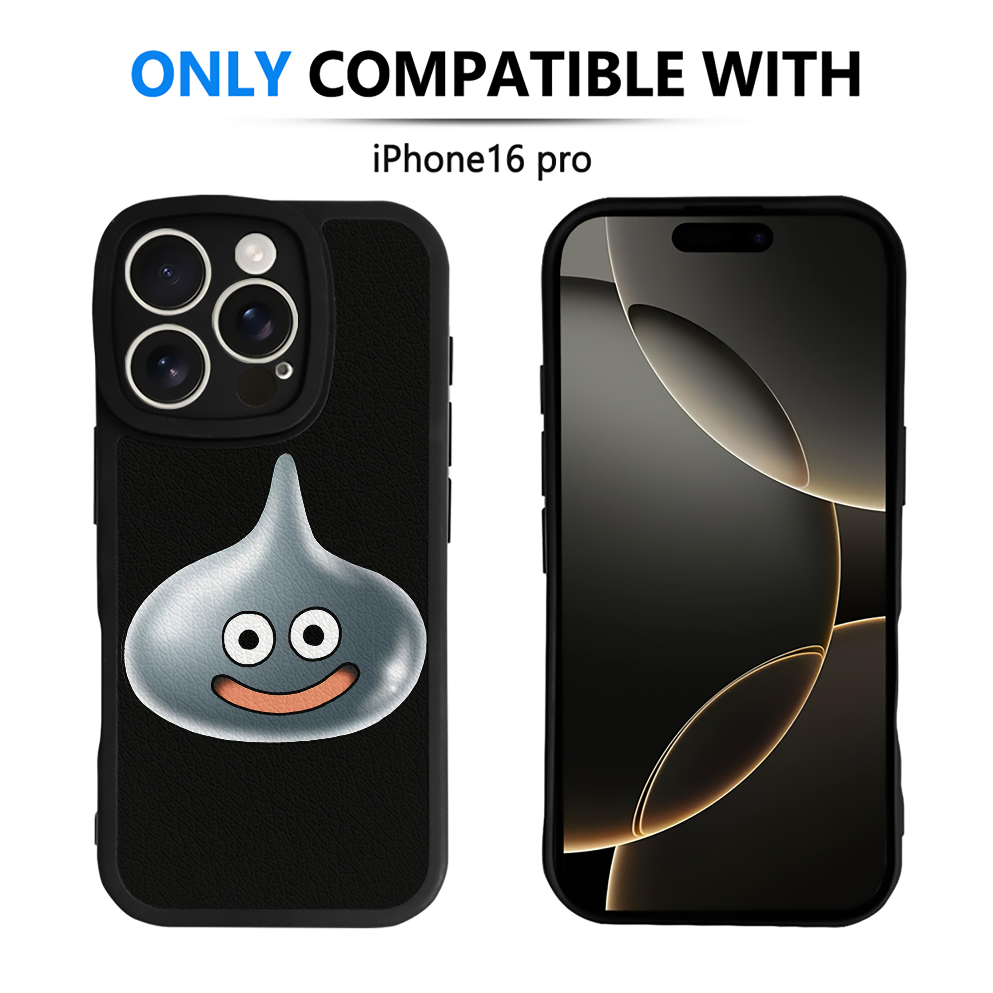 （画像用） ドラゴンクエスト Doragon Kuesuto Dragon Quest 【iPhone 16シリーズ対応】シリコンスマホケース（レザー調） 材質：シリコン